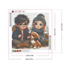 Load image into Gallery viewer, Diamond Painting - Full Round - Cartoon Character And Dog (40*40CM)