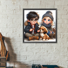 Load image into Gallery viewer, Diamond Painting - Full Round - Cartoon Character And Dog (40*40CM)