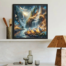 Load image into Gallery viewer, Diamond Painting - Full Round - Rabbit And Landscape (40*40CM)