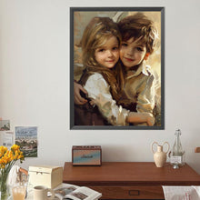 Load image into Gallery viewer, Diamond Painting - Full Round - Green Sweethearts Boy And Girl (40*50CM)