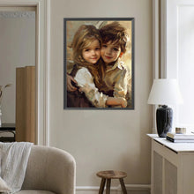 Load image into Gallery viewer, Diamond Painting - Full Round - Green Sweethearts Boy And Girl (40*50CM)