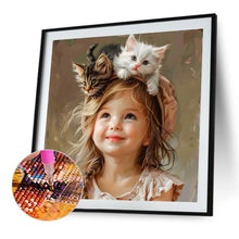 Load image into Gallery viewer, Diamond Painting - Full Round - Cute Big-Eyed Girl (40*40CM)