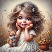 Load image into Gallery viewer, Diamond Painting - Full Round - Cute Big-Eyed Girl (40*40CM)