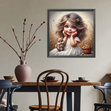 Load image into Gallery viewer, Diamond Painting - Full Round - Cute Big-Eyed Girl (40*40CM)