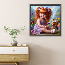 Load image into Gallery viewer, Diamond Painting - Full Round - Cute Big-Eyed Girl (40*40CM)