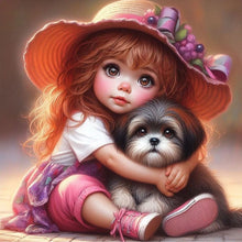 Load image into Gallery viewer, Diamond Painting - Full Round - Cute Big-Eyed Girl (40*40CM)