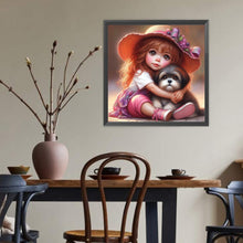 Load image into Gallery viewer, Diamond Painting - Full Round - Cute Big-Eyed Girl (40*40CM)
