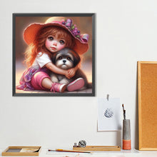 Load image into Gallery viewer, Diamond Painting - Full Round - Cute Big-Eyed Girl (40*40CM)