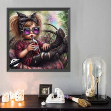 Load image into Gallery viewer, Diamond Painting - Full Round - Cute Big-Eyed Girl (40*40CM)