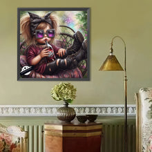 Load image into Gallery viewer, Diamond Painting - Full Round - Cute Big-Eyed Girl (40*40CM)