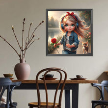 Load image into Gallery viewer, Diamond Painting - Full Round - Cute Big-Eyed Girl (40*40CM)