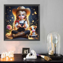Load image into Gallery viewer, Diamond Painting - Full Round - Cute Big-Eyed Girl (40*40CM)