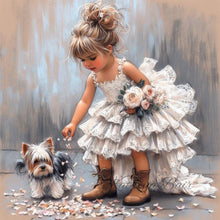Load image into Gallery viewer, Diamond Painting - Full Round - Cute Big-Eyed Girl (40*40CM)