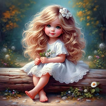 Load image into Gallery viewer, Diamond Painting - Full Round - Cute Big-Eyed Girl (40*40CM)