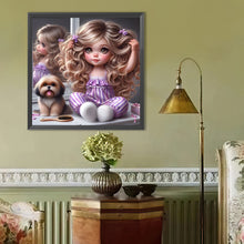 Load image into Gallery viewer, Diamond Painting - Full Round - Cute Big-Eyed Girl (40*40CM)