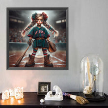 Load image into Gallery viewer, Diamond Painting - Full Round - Baseball Girl (40*40CM)