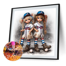 Load image into Gallery viewer, Diamond Painting - Full Round - Baseball Girl (40*40CM)