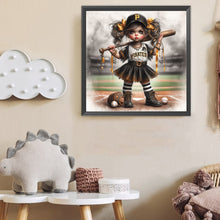 Load image into Gallery viewer, Diamond Painting - Full Round - Baseball Girl (40*40CM)