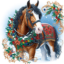 Load image into Gallery viewer, 4pcs Partial Special Diamond Painting Set - Christmas Horse (40*40CM)