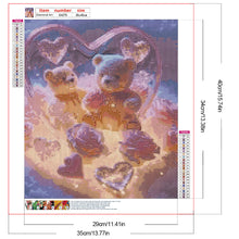Load image into Gallery viewer, Diamond Painting - Full Round - Bear And Rose (35*40CM)
