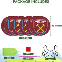 Load image into Gallery viewer, 6Pcs Wooden Football Club Diamond Painting Coasters DIY Coaster Diamond Dot Kits