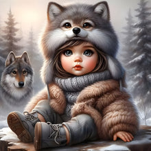 Load image into Gallery viewer, Diamond Painting - Full Round - Cute Big-Eyed Girl (30*30CM)