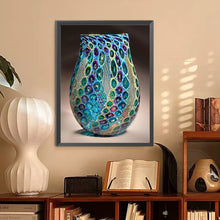 Load image into Gallery viewer, Diamond Painting - Full Round - Blue and green vase (30*40CM)