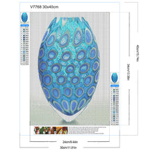 Load image into Gallery viewer, Diamond Painting - Full Round - Blue spotted vase (30*40CM)