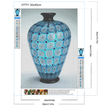 Load image into Gallery viewer, Diamond Painting - Full Round - Blue vase (30*40CM)