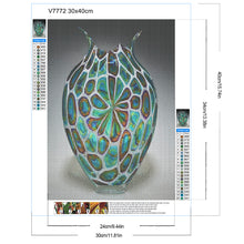 Load image into Gallery viewer, Diamond Painting - Full Round - Green vase (30*40CM)