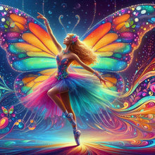 Load image into Gallery viewer, Diamond Painting - Full Round - Butterfly girl (40*40CM)