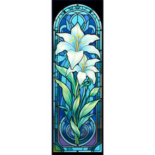 Load image into Gallery viewer, AB Diamond Painting - Full Round - Lily Glass Painting (30*90CM)