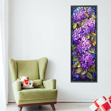 Load image into Gallery viewer, AB Diamond Painting - Full Round - Purple Hydrangea Glass Painting (30*90CM)