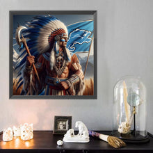 Load image into Gallery viewer, Diamond Painting - Full Round - Indians Detroit Lions (40*40CM)