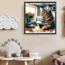 Load image into Gallery viewer, Diamond Painting - Full Round - Good Morning Cat (40*40CM)