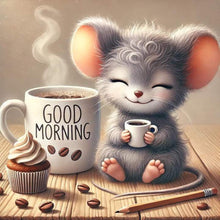 Load image into Gallery viewer, Diamond Painting - Full Round - Good Morning Mouse (40*40CM)