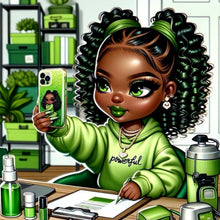 Load image into Gallery viewer, Diamond Painting - Full Round - Dark Skin Girl (40*40CM)