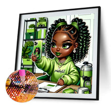 Load image into Gallery viewer, Diamond Painting - Full Round - Dark Skin Girl (40*40CM)