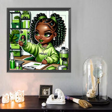 Load image into Gallery viewer, Diamond Painting - Full Round - Dark Skin Girl (40*40CM)