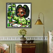 Load image into Gallery viewer, Diamond Painting - Full Round - Dark Skin Girl (40*40CM)