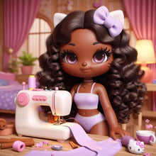 Load image into Gallery viewer, Diamond Painting - Full Round - Dark Skin Girl (40*40CM)