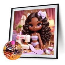 Load image into Gallery viewer, Diamond Painting - Full Round - Dark Skin Girl (40*40CM)