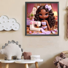 Load image into Gallery viewer, Diamond Painting - Full Round - Dark Skin Girl (40*40CM)