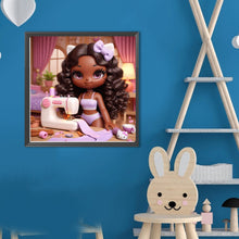 Load image into Gallery viewer, Diamond Painting - Full Round - Dark Skin Girl (40*40CM)