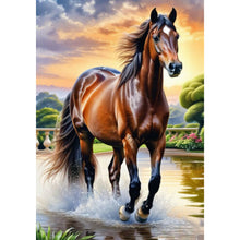 Load image into Gallery viewer, Diamond Painting - Full Round - Running Horse (35*50CM)