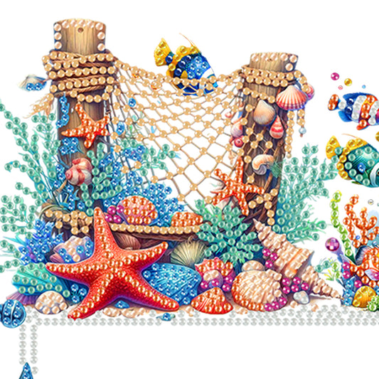 Ocean Goblin 5D DIY Wooden Door Topper Diamond Painting Door Corner Decor