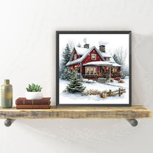 Load image into Gallery viewer, Diamond Painting - Full Round - House With Snow Scene (30*30CM)
