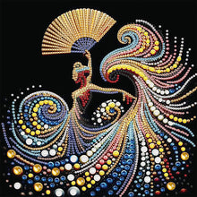 Load image into Gallery viewer, Diamond Painting - Partial Special Shaped - Elegant Dancing Woman (30*30CM)