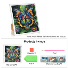 Load image into Gallery viewer, Diamond Painting - Partial Special Shaped - Butterfly (30*30CM)