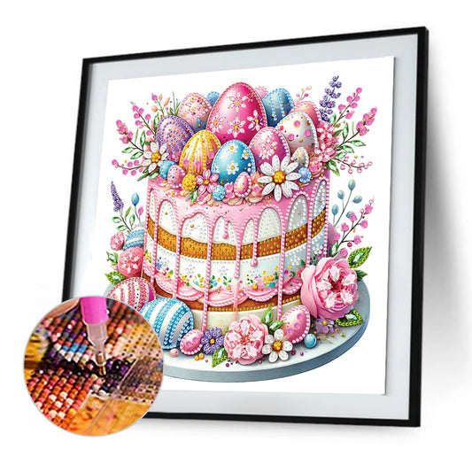 Diamond Painting - Partial Special Shaped - Easter Cake (30*30CM)